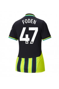 Manchester City Phil Foden #47 Voetbaltruitje Uit tenue Dames 2024-25 Korte Mouw